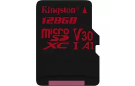 Карта памяти Kingston 128GB microSDXC class 10 UHS-I U3 (SDCR/128GBSP) - Фото