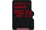 Карта памяти Kingston 128GB microSDXC class 10 UHS-I U3 (SDCR/128GBSP)