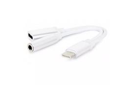 Переходник Type-C to 3.5 mm + питание Cablexpert (CCA-UC3.5F-02-W) - Фото