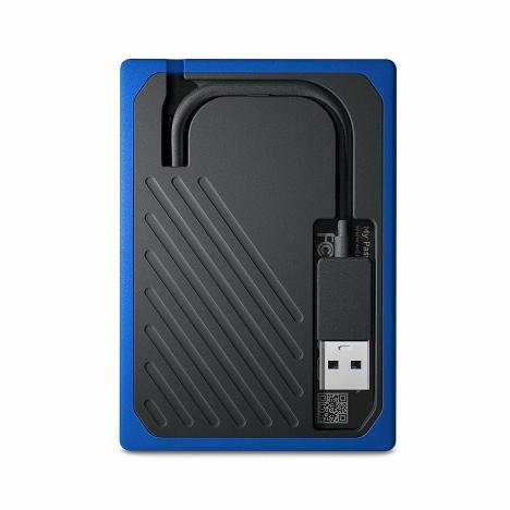 SSD накопитель WD Passport Go 1TB USB 3.0 Blue (WDBMCG0010BBT-WESN) - Фото 1