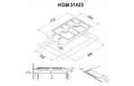 Варочная поверхность PERFELLI HGM 31423 WH