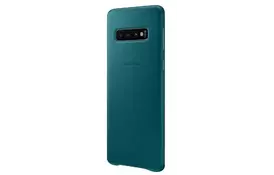 Чехол Samsung Leather Cover для смартфона Galaxy S10 (G973) Green (EF-VG973LGEGRU) - Фото