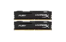 Память для ПК Kingston HyperX Fury Black DDR4 2400MHz 8Gb (2x4GB) (HX424C15FBK2/8) - Фото