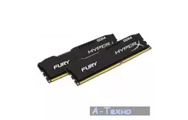 Модуль памяти для компьютера DDR4 32GB (2x16GB) 2400 MHz HyperX FURY Black Kingston (HX424C15FBK2/32) - Фото