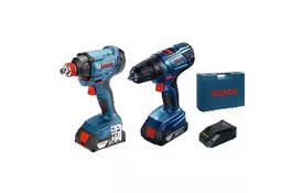 Набор аккумуляторных инструментов Bosch GDX180-LI+GSR 180-LI - Фото