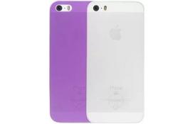 Комплект чехлов OZAKI O!coat-0.3 Jelly 2 in 1 iPhone 5/5S/5SE (Clear and Purple) (OC534CU)  - Фото