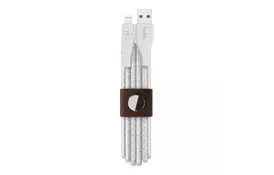 Дата кабель USB 2.0 AM to Lightning 1.2m DuraTek™ Plus white Belkin (F8J236BT04-WHT) - Фото