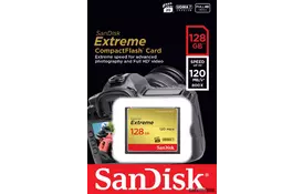 Карта памяти SANDISK 128GB Compact Flash Extreme (SDCFXSB-128G-G46) - Фото