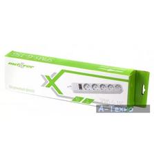 Сетевой фильтр питания Maxxter SPM5-G-15G grey, 4.5 м кабель, 5 розеток (SPM5-G-15G)
