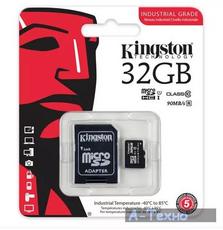 Карта памяти Kingston 32GB microSD class 10 UHS-I Industrial (SDCIT/32GB)
