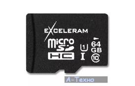Карта памяти eXceleram 64Gb microSDXC class 10 UHS1 (MSD6410) - Фото