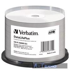 Диск CD Verbatim 700Mb 52x Cake box Printable (43745)