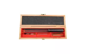 Набор для чистки оружия MegaLine 22к. дерев.коробка,шомпол в оплетке (085/5006) - Фото