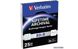 Диск BD Verbatim 25Gb 4x SlimCase 3шт M-DISC (43827) - Фото