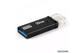 USB флеш накопитель GOODRAM 32GB OTN3 (Twin) Black OTG USB 3.0 (OTN3-0320K0R11) - Фото