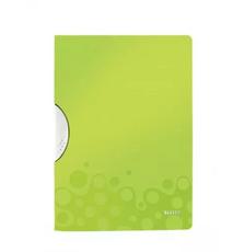 Скоросшиватель с клипом Leitz WOW Color Clip А4, РР, зеленый металлик (41850064)