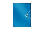 Папка на резинке Leitz WOW А4, синий металлик (46290036)