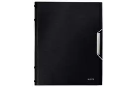 Папка с разделителями Leitz Style А4, 6 индексов, сатиновый черный (39950094) - Фото