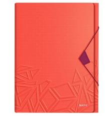 Папка с отделениями Leitz Urban Chic A4, 6 отделений, красная (39970024)