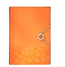 Папка с отделениями Leitz WOW A4, 6 отделений, оранжевый металлик (45890044)