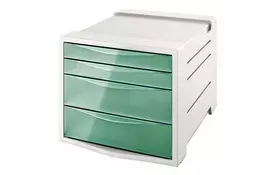 Короб настольный Esselte Colour'ice, 4 ящика, зеленый (626285) - Фото