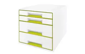 Короб настольный Leitz WOW, 4 ящика, зеленый (5213-20-64) - Фото