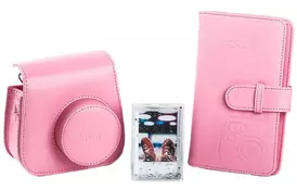Набор аксессуаров INSTAX ACCESSORY BUNDLE Flamingo Pink (чехол, фоторамка и фотоальбом) - Фото