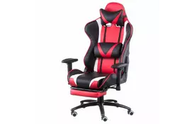Кресло игровое Special4You ExtremeRace black/red with footrest (000003034) - Фото