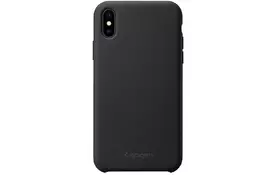 Чехол Spigen для iPhone XS/X Silicone Fit, Black - Фото