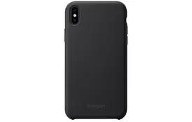 Чехол Spigen для iPhone XS Max Silicone Fit, Black - Фото