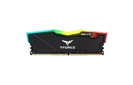 Модуль памяти для компьютера DDR4 8GB 2666 MHz T-Force Delta Black RGB Team (TF3D48G2666HC15B01) - Фото