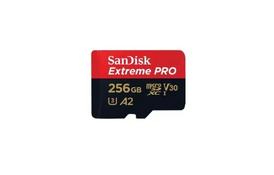 Карта памяти SanDisk  256GB microSDXC C10 UHS-I U3 A2 R170/W90MB/s Extreme Pro V30 + SD - Фото