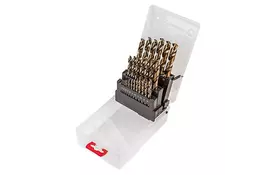 Набор сверл Verto HSS-G, 1.0 - 13.0 мм, 25 шт. по металлу (60H814) - Фото