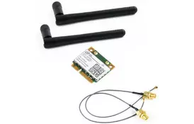 Сетевая карта Wi-Fi INTEL 8265.NGWMG.DTX1 M.2 key E c антенами (8265.NGWMG.DTX1 958156) - Фото