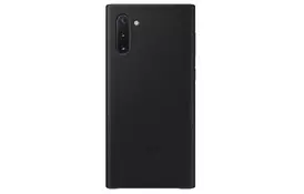 Чехол Samsung Leather Cover для смартфона Galaxy Note 10 (N970) Black - Фото