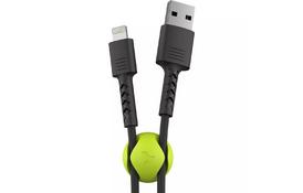 Дата кабель USB 2.0 AM to Lightning 1.0m Soft black Pixus (4897058530933) - Фото