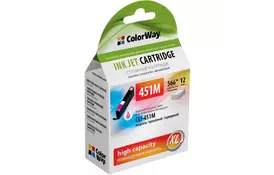 Картридж ColorWay CANON CLI-451Magenta PIXMA MG5440/MG6340/MG7240 (CW-CLI-451M) - Фото