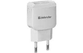 Зарядное устройство Defender EPA-13 white, 2xUSB, 5V / 2.1A (83841) - Фото