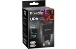 Зарядное устройство Defender UPA-22 black, 2xUSB, 2.1A (83579)