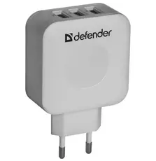 Зарядное устройство Defender UPA-30 3 порт USB + TypeC, 5V / 4A (83535)