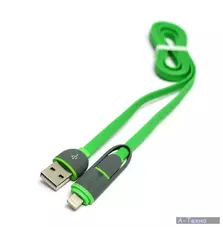 Дата кабель USB 2.0 AM to Lightning + Micro 5P 1.0m PowerPlant (KD00AS1291)