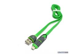 Дата кабель USB 2.0 AM to Lightning + Micro 5P 1.0m PowerPlant (KD00AS1291) - Фото