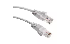 Патч-корд 0.5м, UTP, cat.5e, CU, 24AWG, gray Kingda (KD-PAUT3050RD)  - Фото