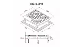 Варочная поверхность PERFELLI HGM 61690 WH