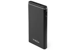 Батарея универсальная Vinga 10000 mAh QC3.0 PD aluminium black (BTPB1010QCALBK) - Фото