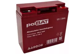 Аккумуляторная батарея polBAT AGM 12V-20Ah (PB-12-20-A) - Фото Аккумуляторная батарея polBAT AGM 12V-20Ah (PB-12-20-A) - Фото