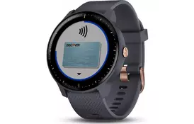 Смарт-часы Garmin Vivoactive 3 Music Granite Blue with Rose Gold Hardware (010-01985-32) - Фото