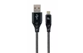 Дата кабель USB 2.0 Micro 5P to AM Cablexpert (CC-USB2B-AMmBM-1M-BW) - Фото
