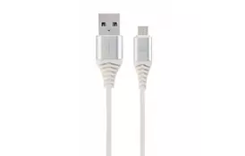 Дата кабель USB 2.0 Micro 5P to AM Cablexpert (CC-USB2B-AMmBM-1M-BW2) - Фото