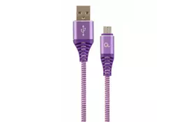 Дата кабель USB 2.0 Micro 5P to AM Cablexpert (CC-USB2B-AMmBM-1M-PW) - Фото